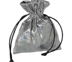 Tout Pour le Jeu Sac argenté brillant 10 x 12,5 cm