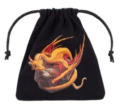 Tout Pour le Jeu Sac de dés noir Adorable Dragon 11x10 cm