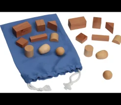 Tout Pour le Jeu Sac Mystère Montessori 20 formes géométriques en bois