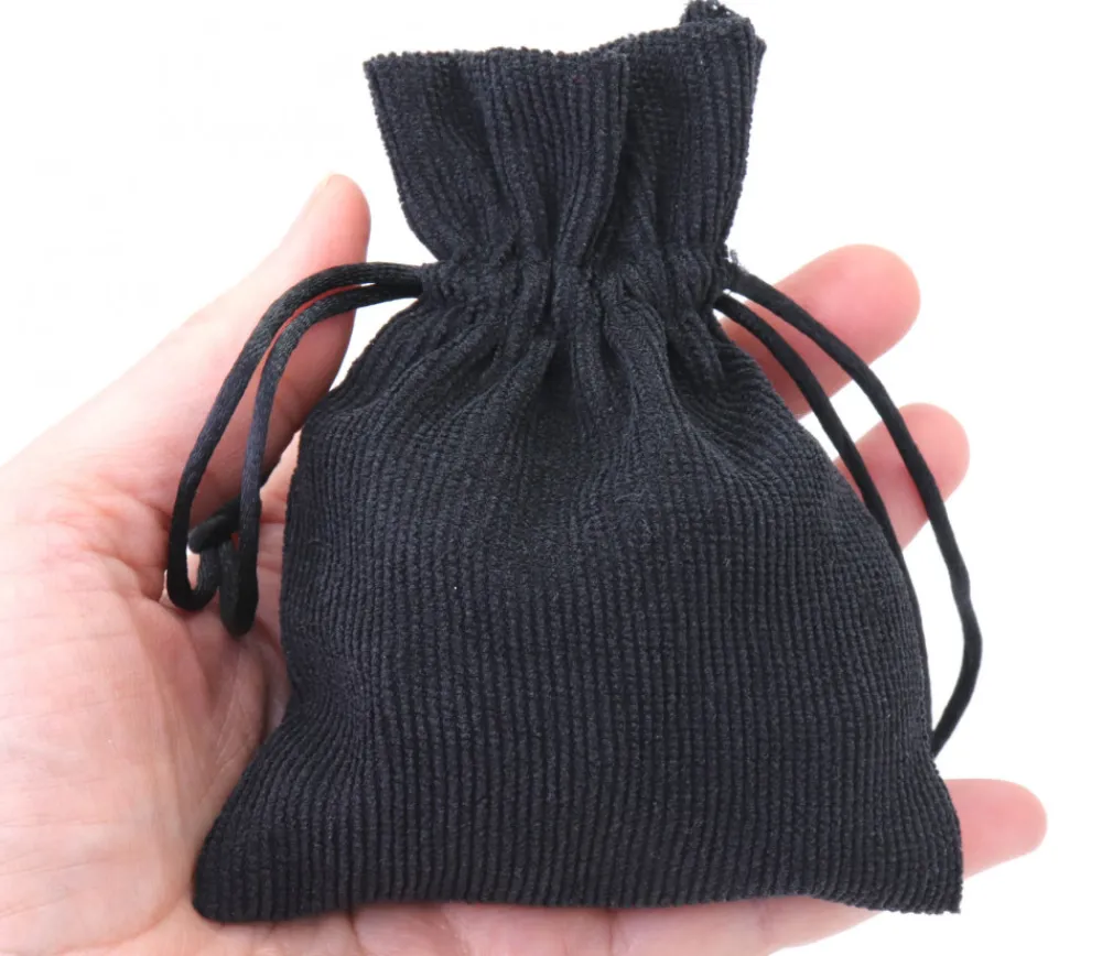 Tout Pour le Jeu Sac noir velours épais avec cordon de serrage - 10 x 12.5 cm