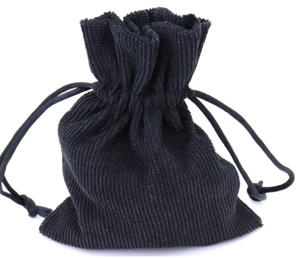 Tout Pour le Jeu Sac noir velours épais avec cordon de serrage - 10 x 12.5 cm