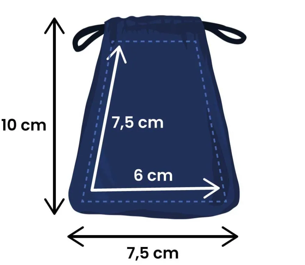 Tout Pour le Jeu Sac suédine 85 x 70 mm BLEU modèle 0