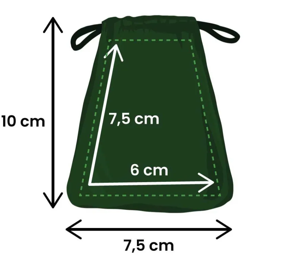 Tout Pour le Jeu Sac suédine 85 x 70 mm VERT modèle 0