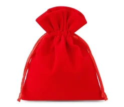 Tout Pour le Jeu Sac suédine rouge 8 x 10 cm