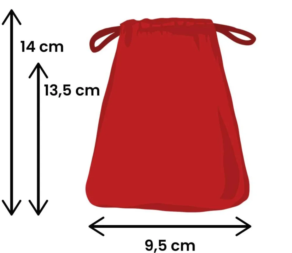 Tout Pour le Jeu Sac suedine 95 x 140 mm modèle 1 rouge bordeaux