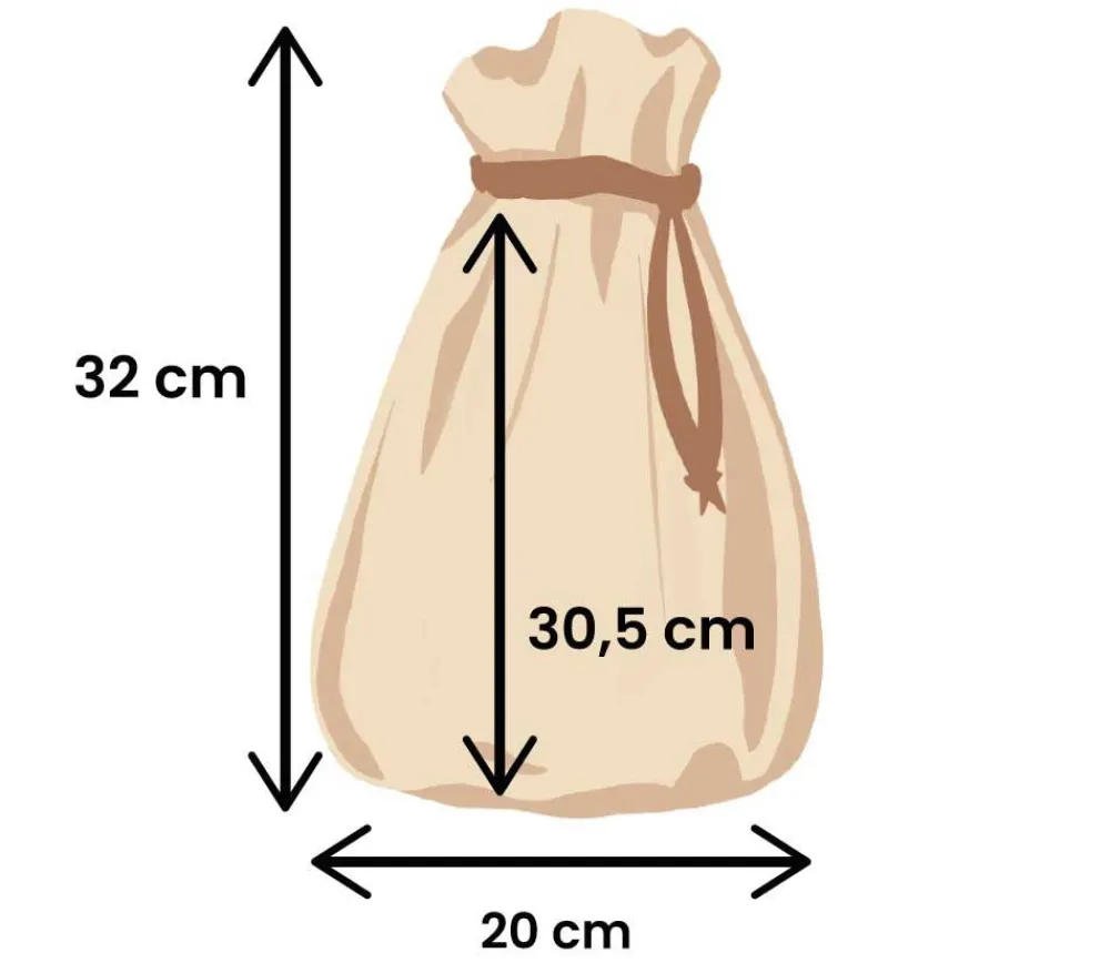 Tout Pour le Jeu Sac tissu 32 x 20 cm SIMPLE ficelle séparée - 100 % coton
