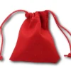 Tout Pour le Jeu Sac tissu rouge 9 x 8 cm avec cordelette - style velours