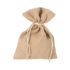 Tout Pour le Jeu Sac velours 17 x 12 cm beige avec cordon