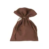 Tout Pour le Jeu Sac velours 17 x 12 cm marron avec cordon