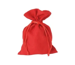 Tout Pour le Jeu Sac velours 17 x 12 cm rouge avec cordon