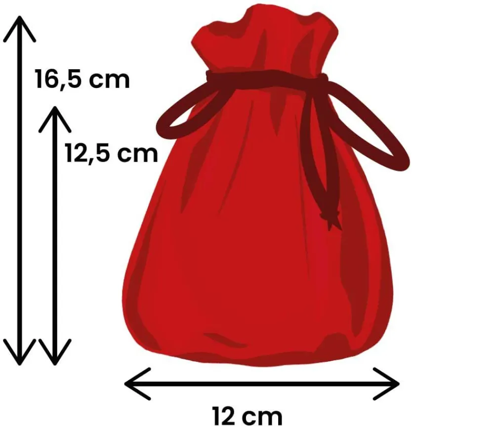 Tout Pour le Jeu Sac velours 17 x 12 cm rouge avec cordon