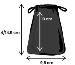 Tout Pour le Jeu Sac velours noir 140 x 95 mm taille S+ pour pions de jeux