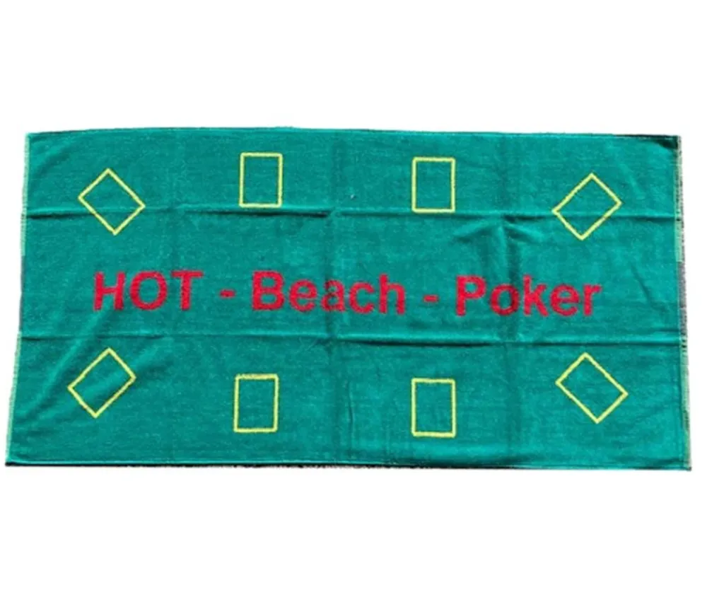 Tout Pour le Jeu Serviette de page Tapis de Poker en tissu éponge 140 x 70 cm