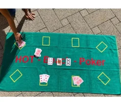 Tout Pour le Jeu Serviette de page Tapis de Poker en tissu éponge 140 x 70 cm