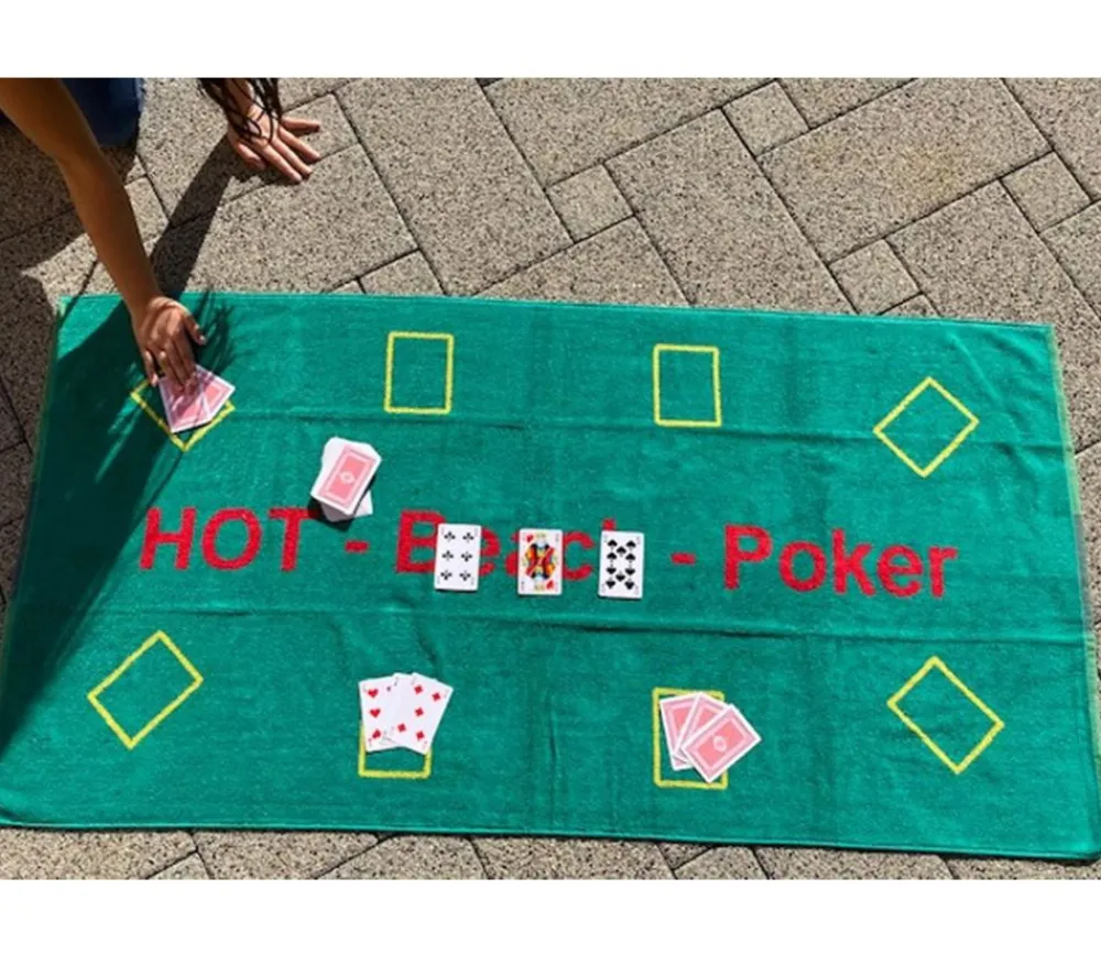 Tout Pour le Jeu Serviette de page Tapis de Poker en tissu éponge 140 x 70 cm