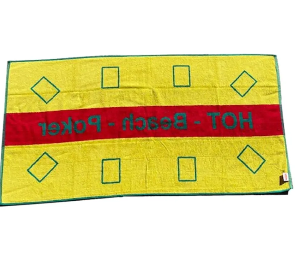 Tout Pour le Jeu Serviette de page Tapis de Poker en tissu éponge 140 x 70 cm