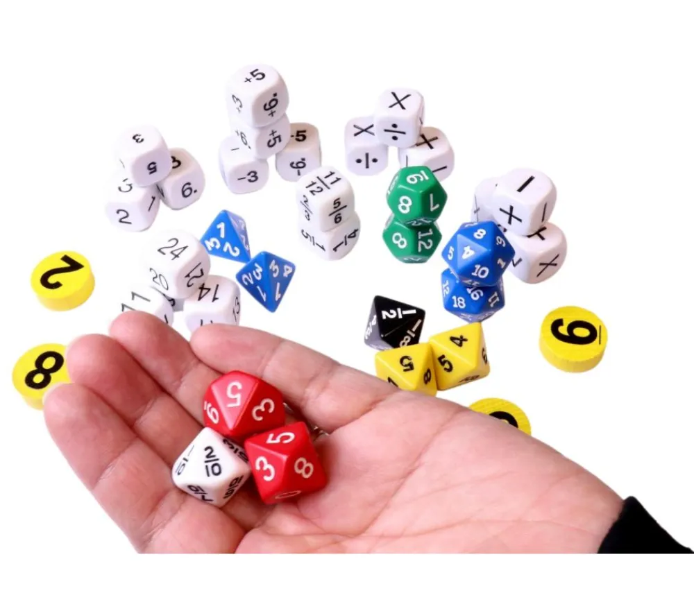 Tout Pour le Jeu Set 31 dés mathématiques pour école