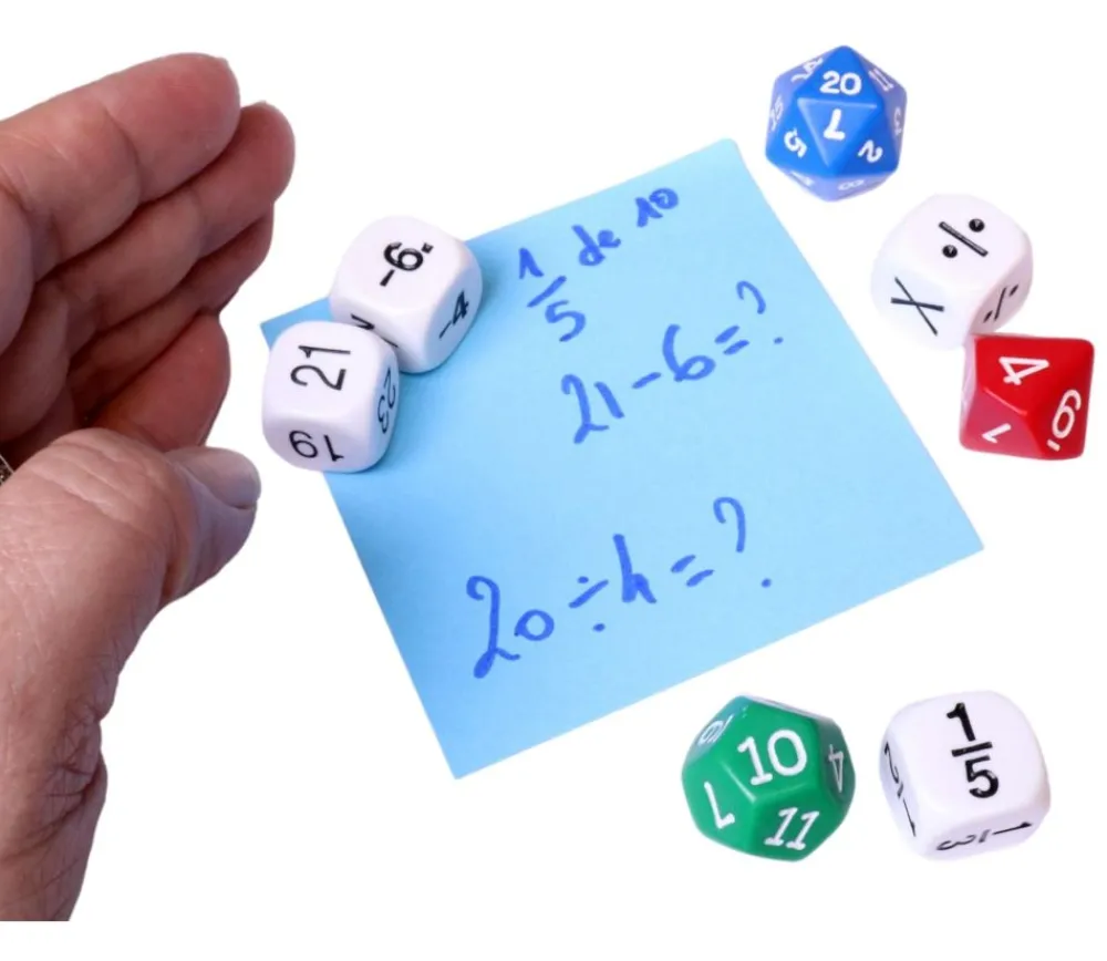 Tout Pour le Jeu Set 31 dés mathématiques pour école