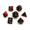 Tout Pour le Jeu Set 7 dés multi-faces effet rouge et noir