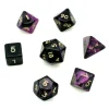 Tout Pour le Jeu Set 7 dés multi-faces marbrés VIOLET/NOIR