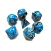 Tout Pour le Jeu Set 7 dés multi-faces nacré bleu et noir