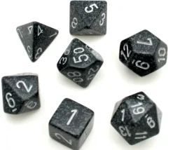 Tout Pour le Jeu Set 7 dés multi-faces Ninja noir gris