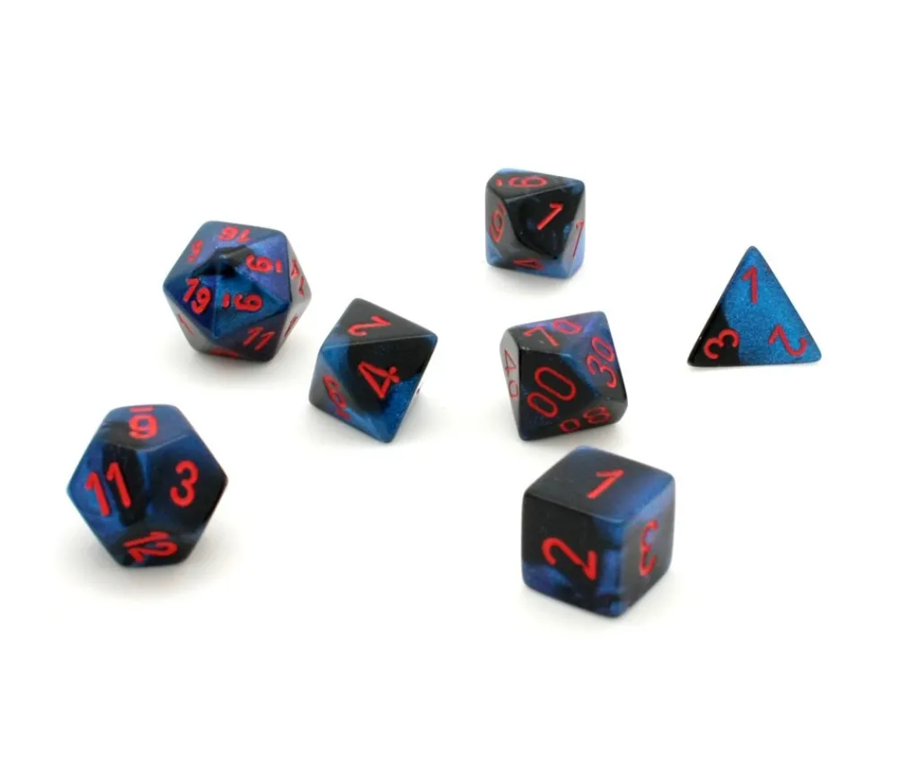 Tout Pour le Jeu Set 7 dés multi-faces NOIR starlight