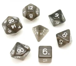 Tout Pour le Jeu Set 7 dés multifaces translucides NOIR