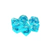 Tout Pour le Jeu Set 7 dés multi-faces translucides bleus