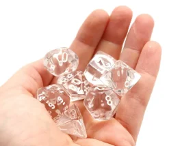 Tout Pour le Jeu Set 7 dés multi-faces translucides transparent