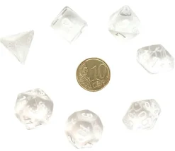 Tout Pour le Jeu Set 7 dés multi-faces translucides transparent