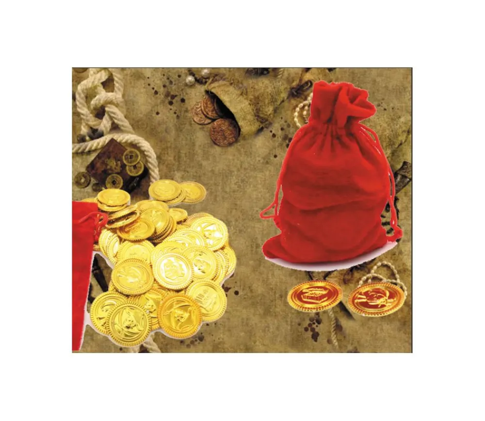 Tout Pour le Jeu Set 72 Pièces d'or pour vos trésors pirate