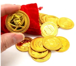 Tout Pour le Jeu Set 72 Pièces d'or pour vos trésors pirate
