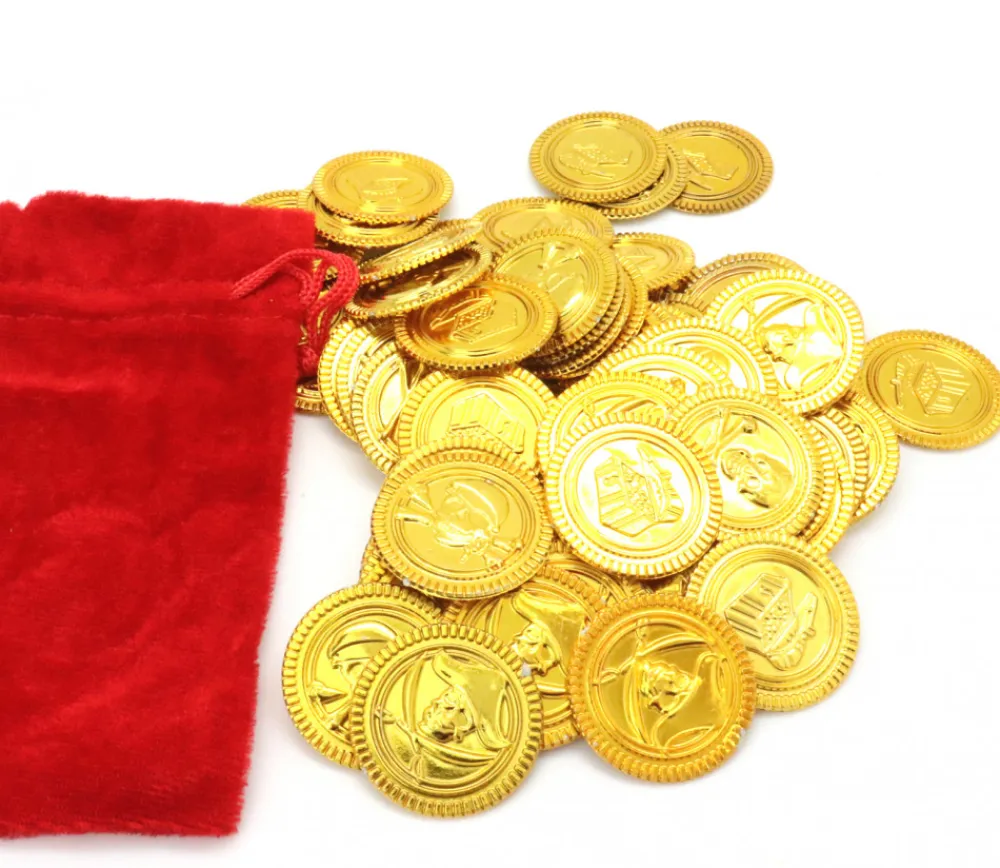 Tout Pour le Jeu Set 72 Pièces d'or pour vos trésors pirate