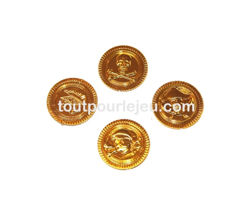 Tout Pour le Jeu Set 72 Pièces d'or pour vos trésors pirate