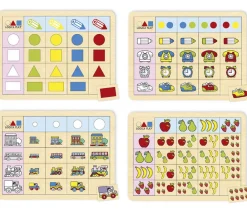 Tout Pour le Jeu Set 4 plateaux de logique en bois - Jeux éducatifs