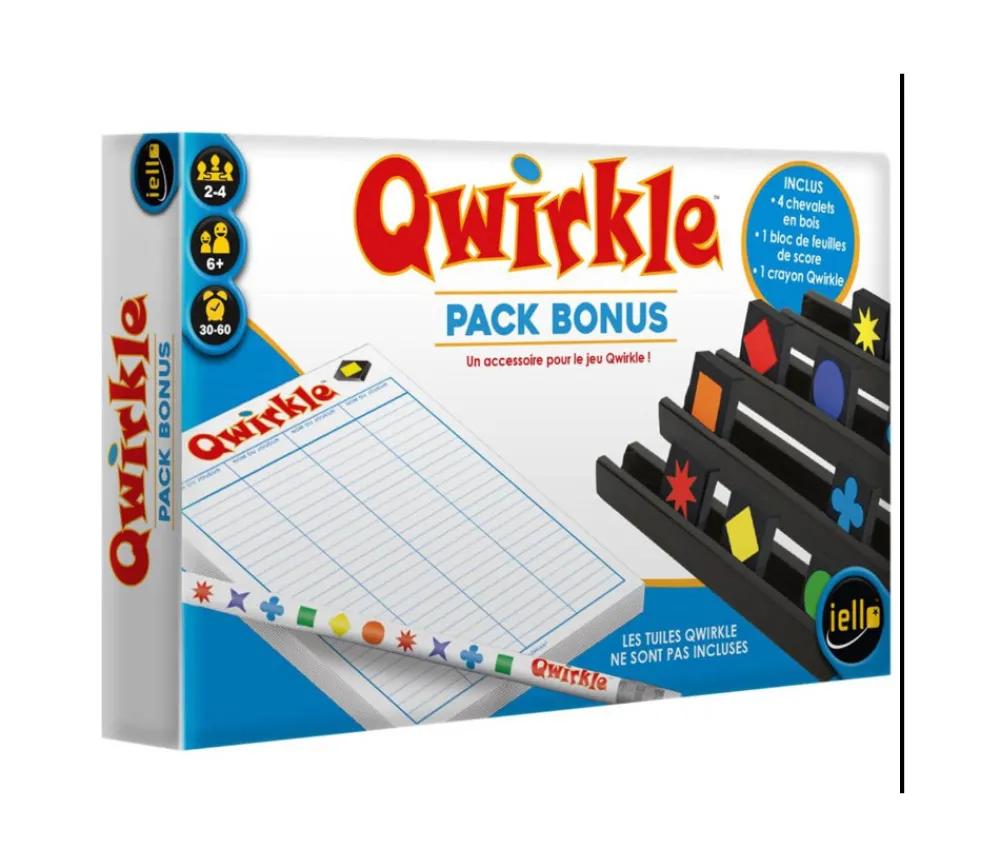 Tout Pour le Jeu Set accessoires Qwirkle bonus 4 chevalets + 1 bloc score