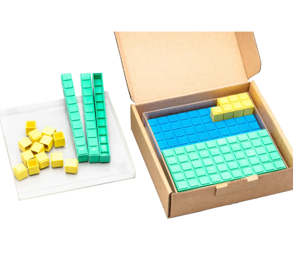 Tout Pour le Jeu Set Base 10 - plaque centaine encastrable avec dizaines et unités