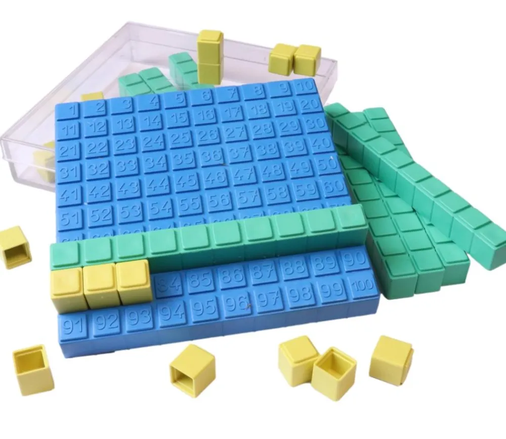 Tout Pour le Jeu Set Base 10 - plaque centaine encastrable avec dizaines et unités