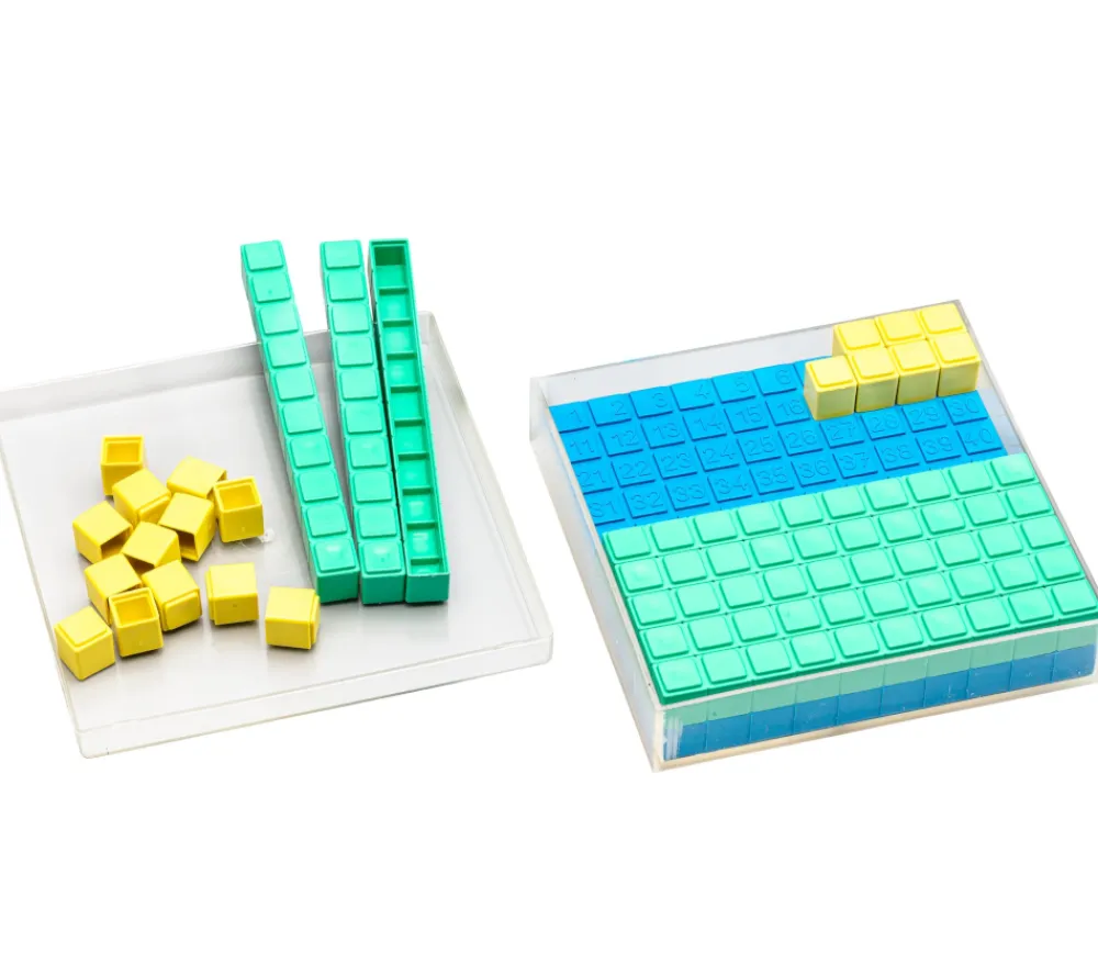 Tout Pour le Jeu Set Base 10 - plaque centaine encastrable avec dizaines et unités