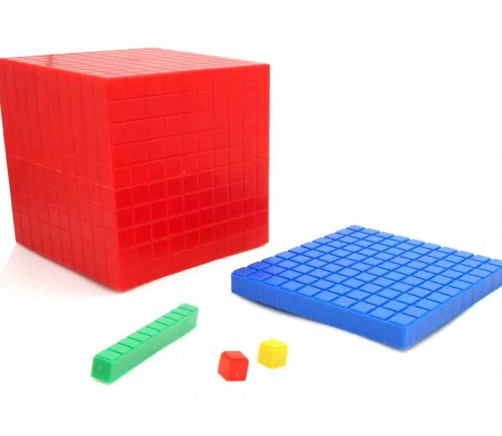 Tout Pour le Jeu Set complet Base 10 - 132 pièces encastrables centaines, dizaines et unités replastic