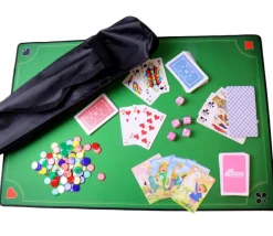Tout Pour le Jeu Set complet jeux traditionnels avec cartes, jetons, dés et tapis