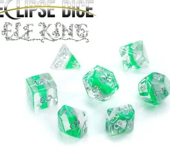 Tout Pour le Jeu Set de 7 dés multifaces Eclipse vert