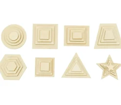 Tout Pour le Jeu Set de 32 formes géométriques en bois