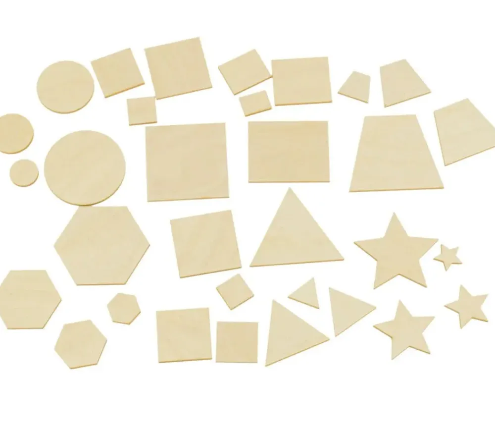 Tout Pour le Jeu Set de 32 formes géométriques en bois