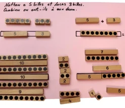 Tout Pour le Jeu Set de 40 réglettes en bois conçues pour la méthode Cap maths, éditée par HATIER - Classe CP/CE1