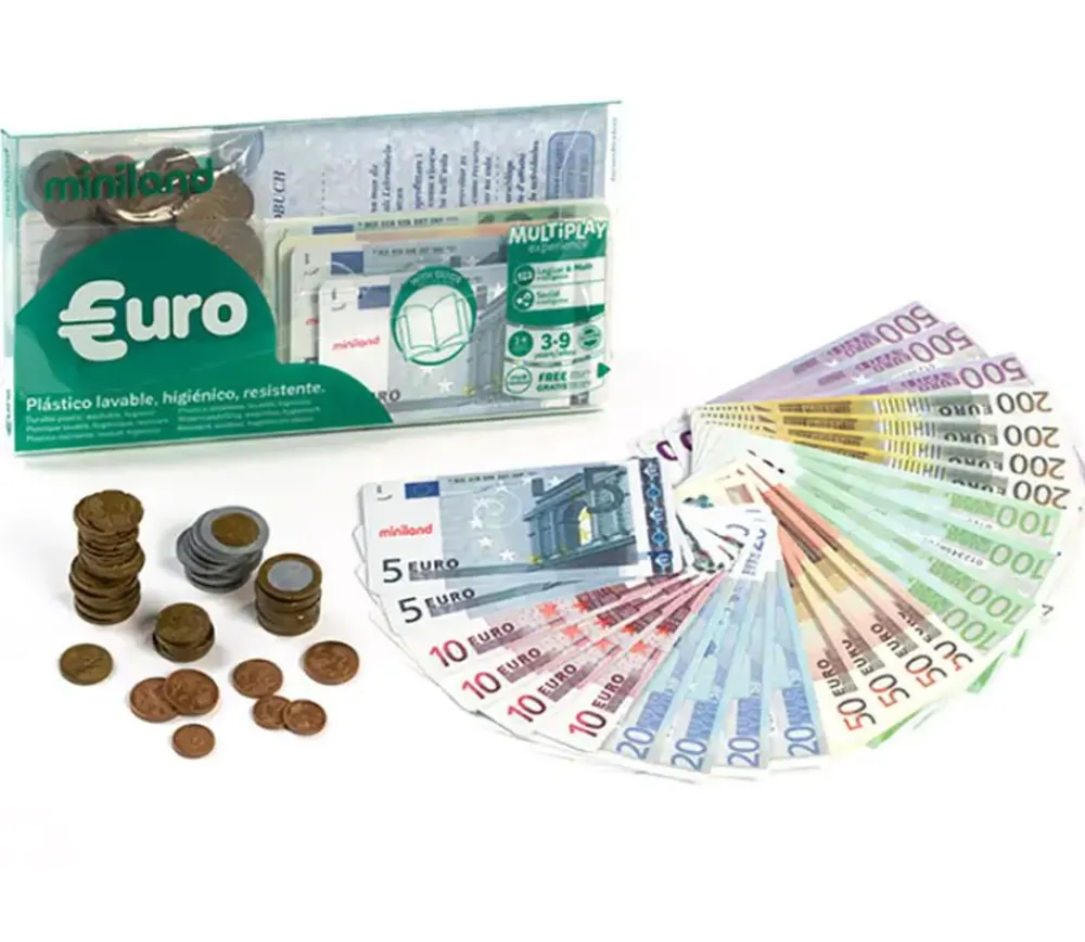 Tout Pour le Jeu Set euros factices lavables très résistants : 80 pièces et 28 billets