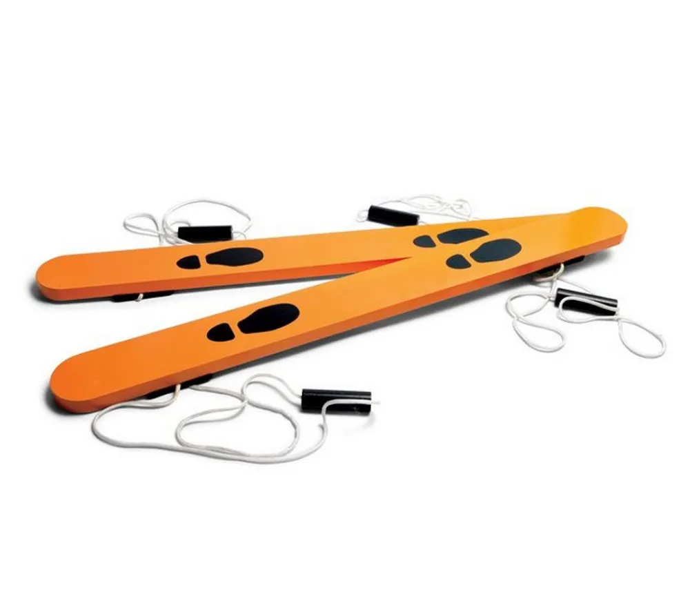 Enfant Tout Pour le Jeu Skis de jardin en bois coordination pour 2 enfants