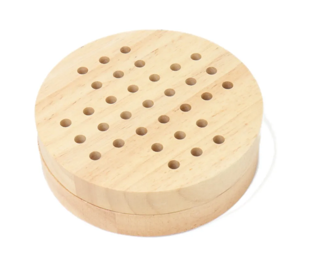 Tout Pour le Jeu Solitaire voyage rond en bois 12 cm