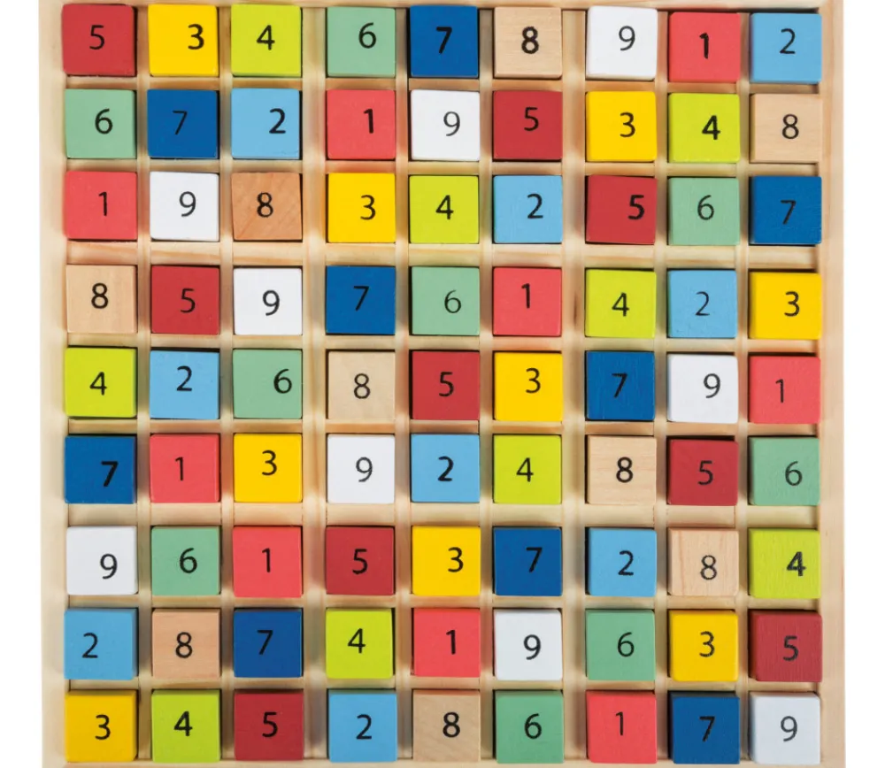 Tout Pour le Jeu Sudoku en bois carrés couleurs et chiffres